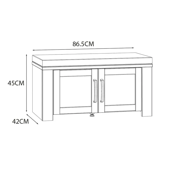 Szafka na buty CHISBURY z tapicerowanym siedziskiem - dąb riviera, modrzew jasny sibu - BHLD021-M482
