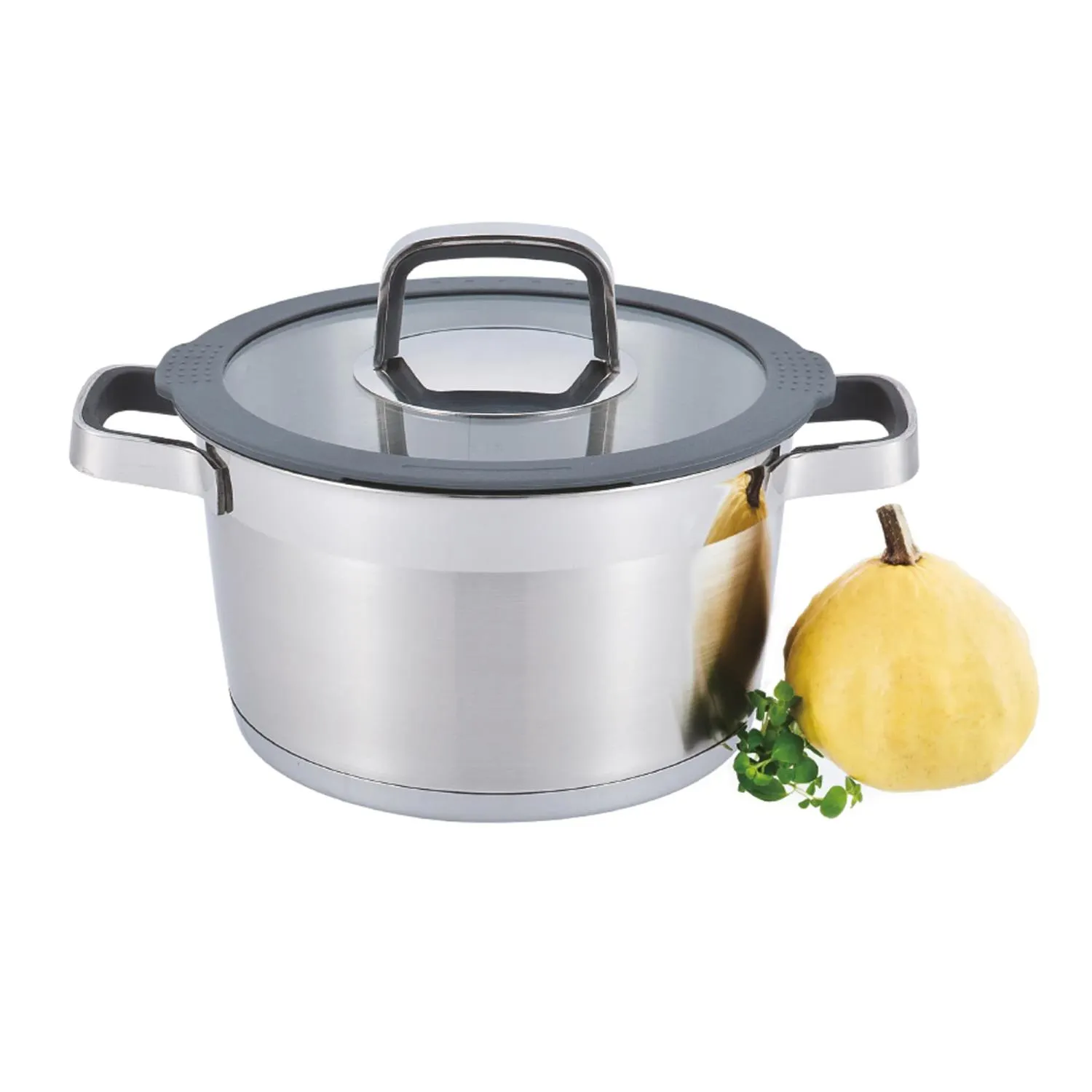 pot, garnek, stainless steel, z pokrywką, melon