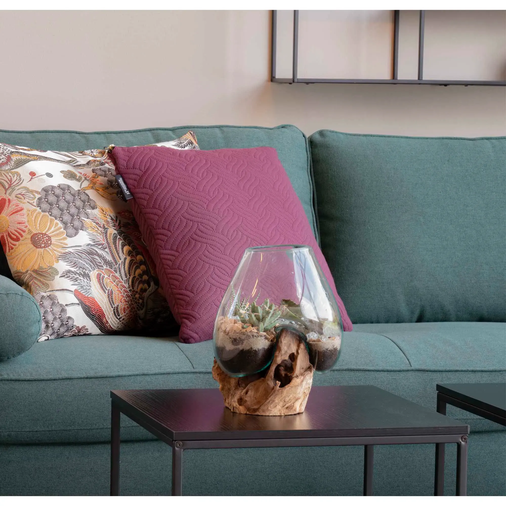 Dekoracja stojąca w szkle SAN MARINO 20 cm drewno tekowe/naturalny - 4501051