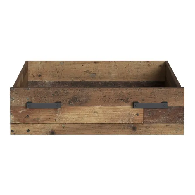 Szuflada na rolkach do łóżka CLIF 84x67 cm old wood vintage — zdjęcie 2
