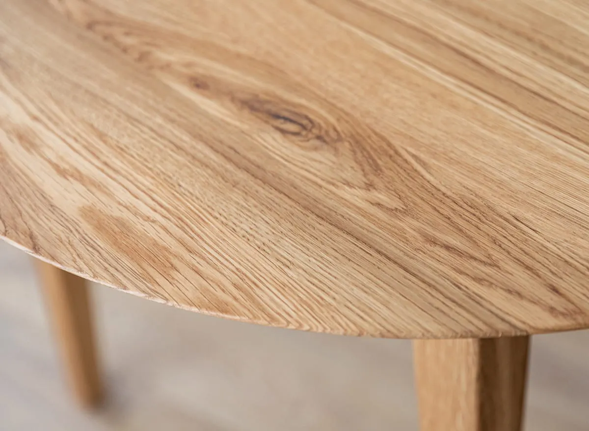 Stół dębowy ORBETELLO okrągły 110 cm - dąb olejowany - KULS110
