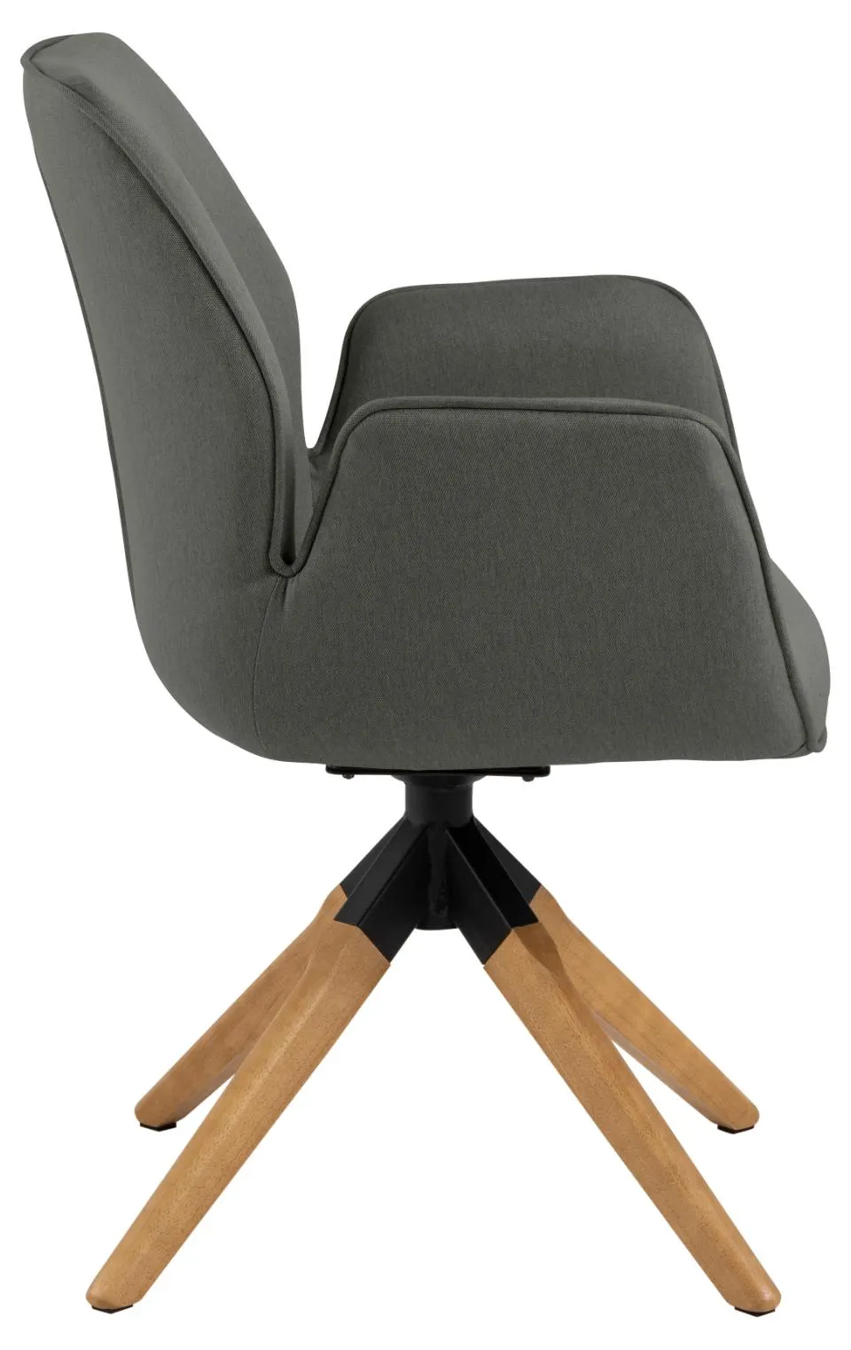 Krzesło obrotowe z podłokietnikami SPRING Ciemnoszary, Naturalny - 0000090269