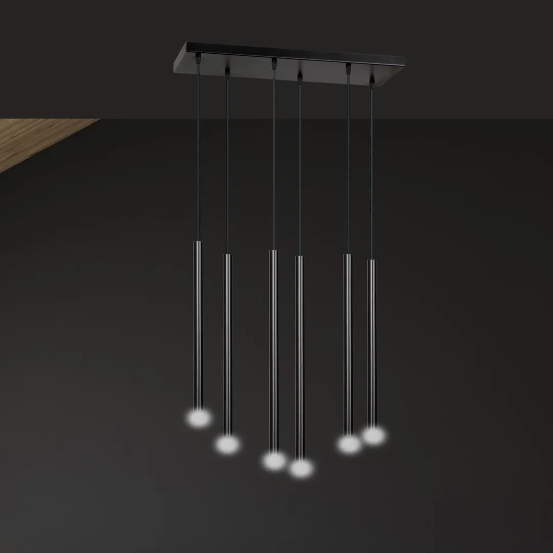 Lampa wisząca SELTER 6 czarna — zdjęcie 7
