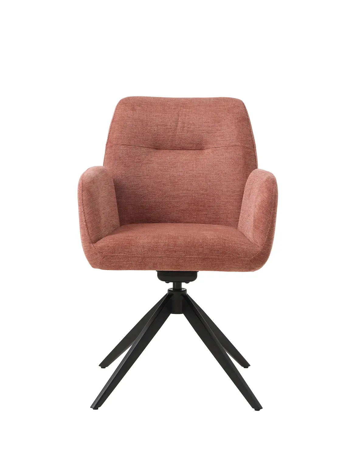 Krzesło obrotowe ROXANA z podłokietnikami różowe - UN_54930002