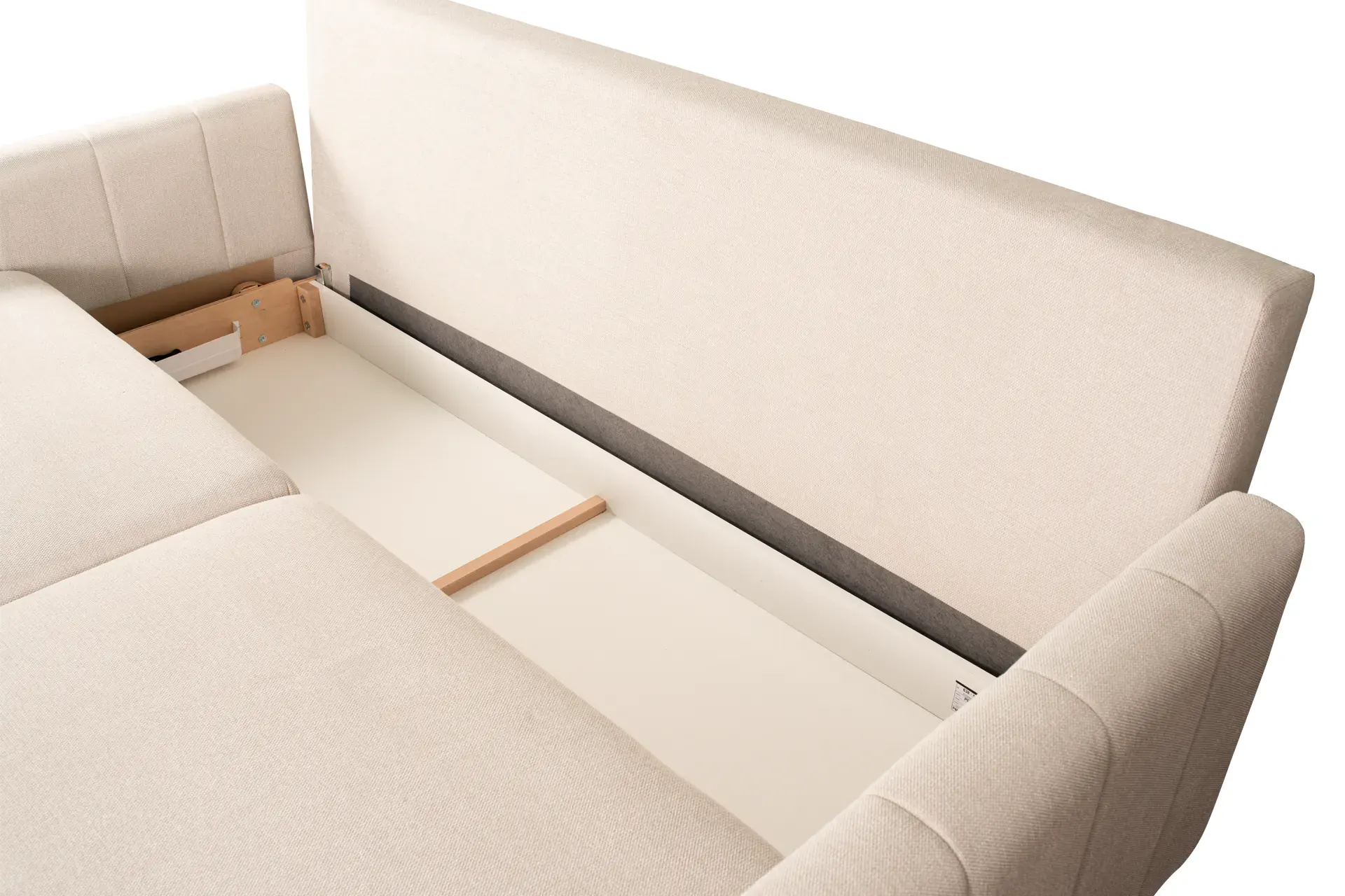 Sofa rozkładana 3-osobowa PEJA z funkcją spania 221 cm kremowa - PEJA_3FP_SO_1