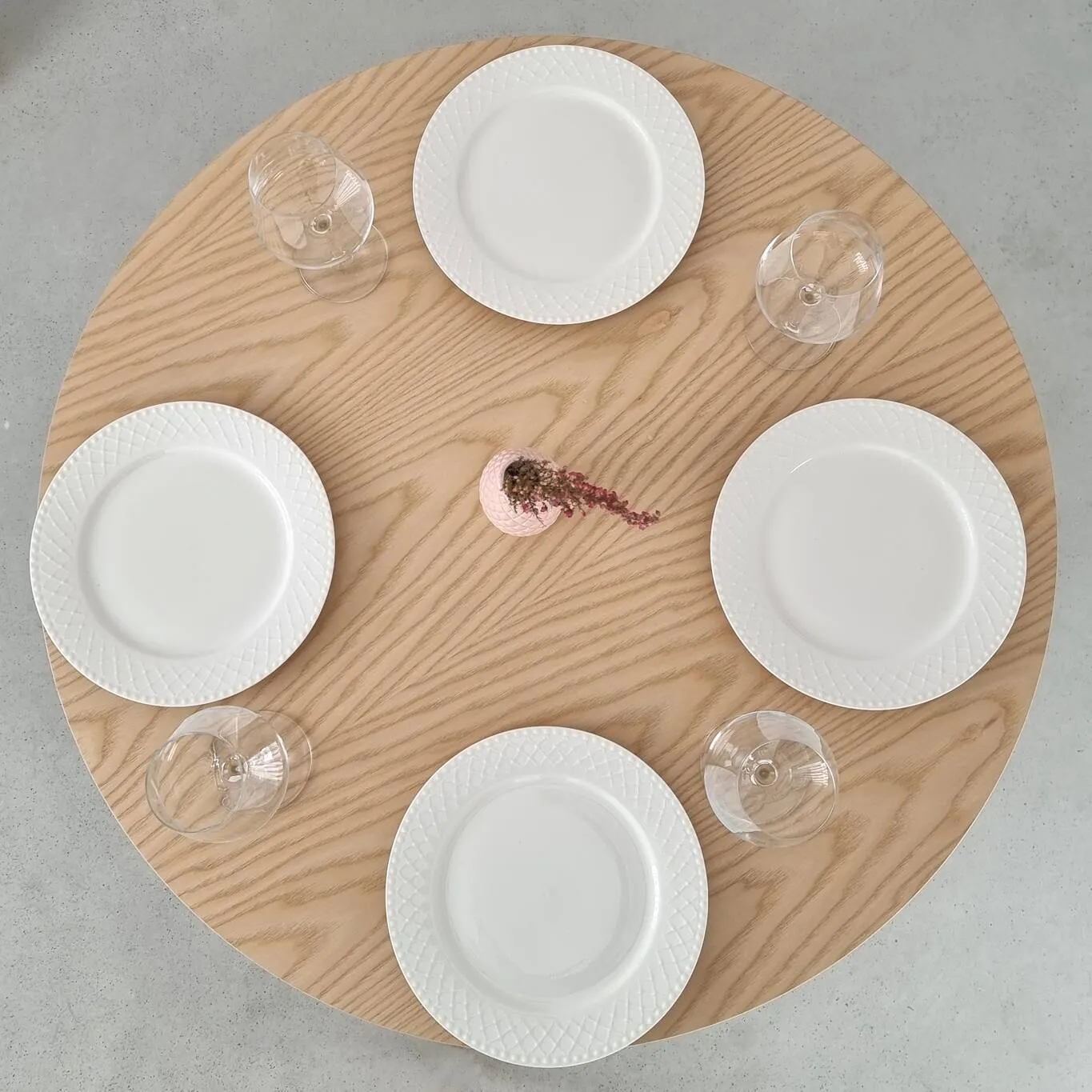 Okrągły stół jadalniany JUBI 90cm jesion - NRAGABATJ_ASH