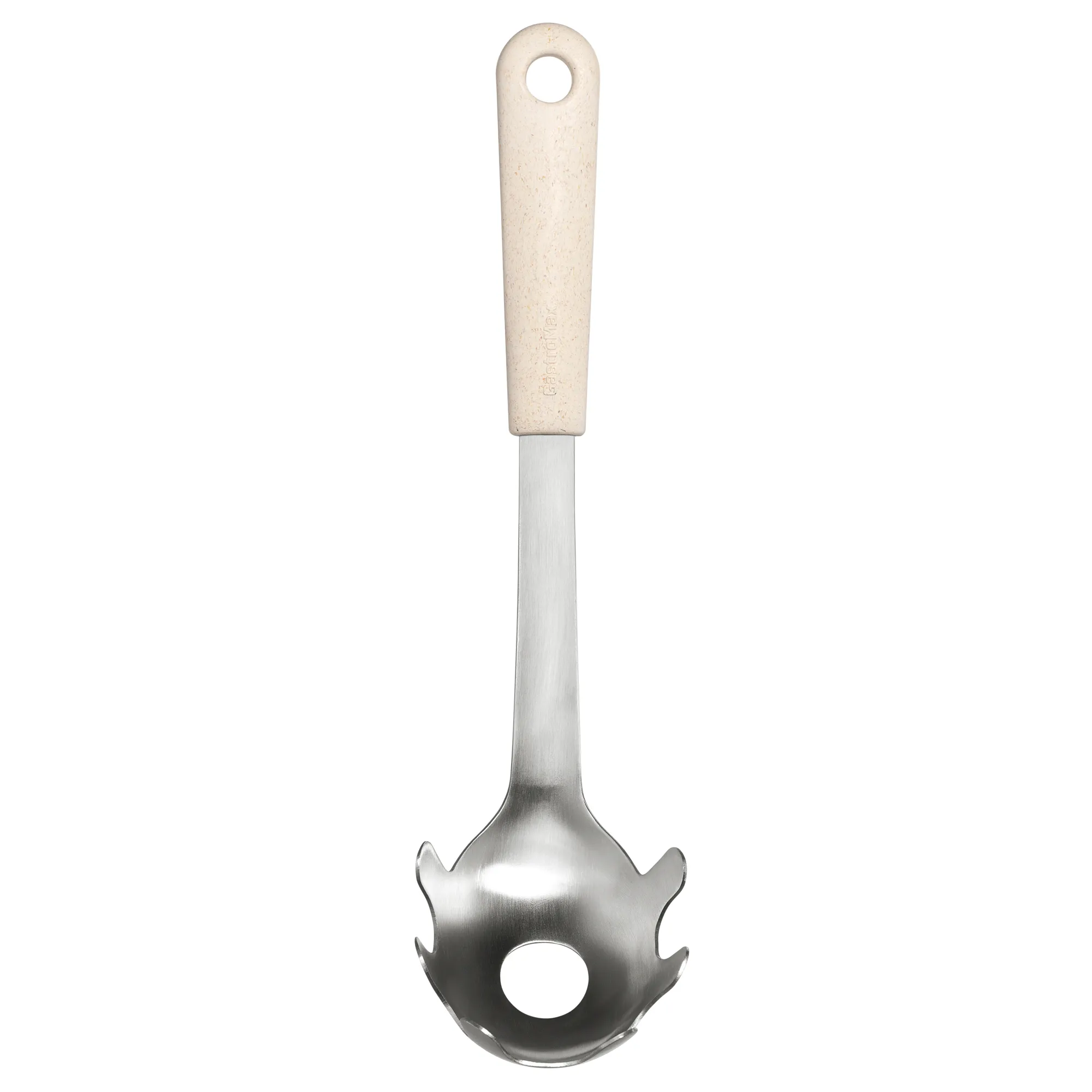 nóż do makaronu, szczypce do makaronu, stal nierdzewna, drewniana rączka, kuchenny widelec