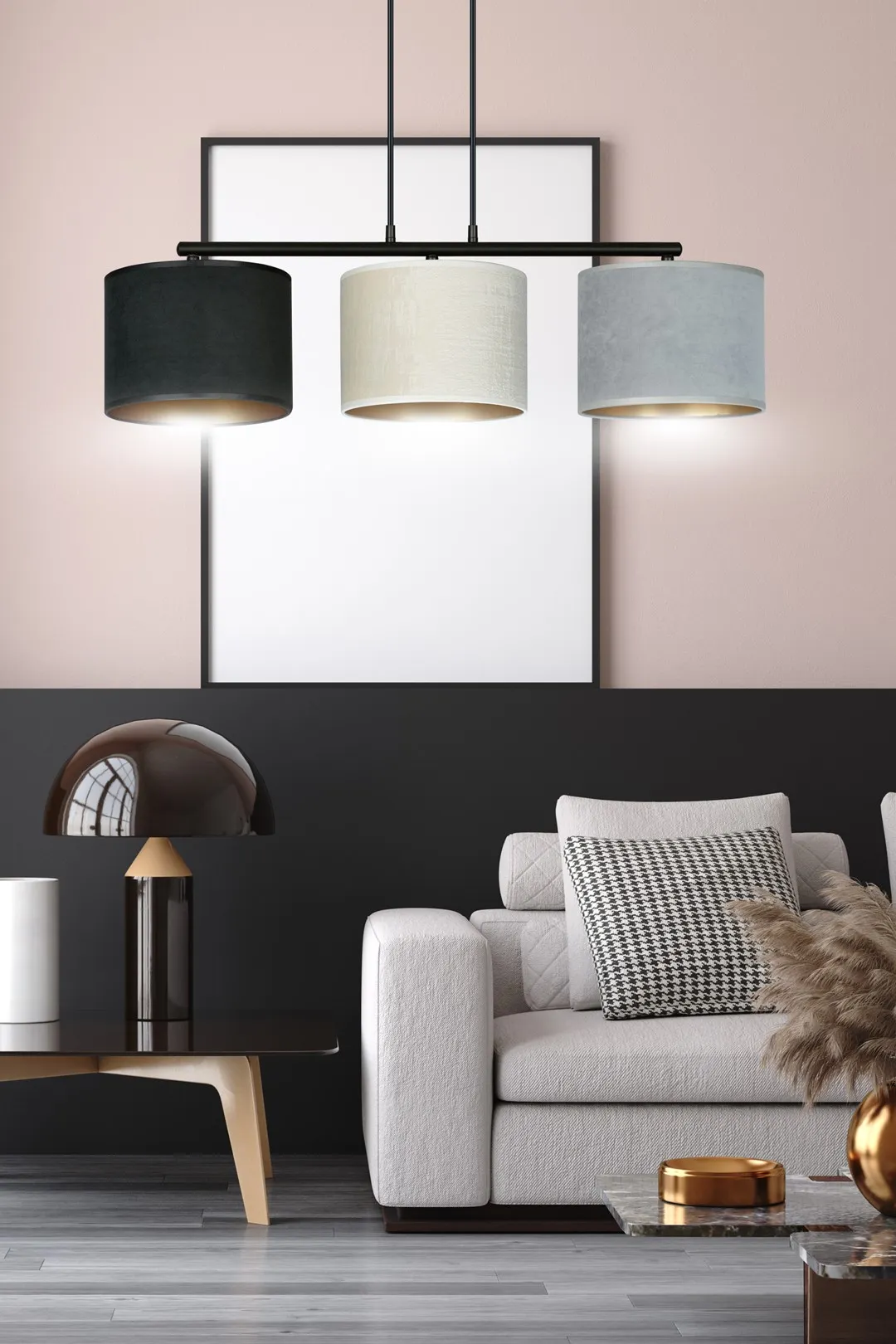 Lampa wisząca HILDE 3 czarny MIX — zdjęcie 7