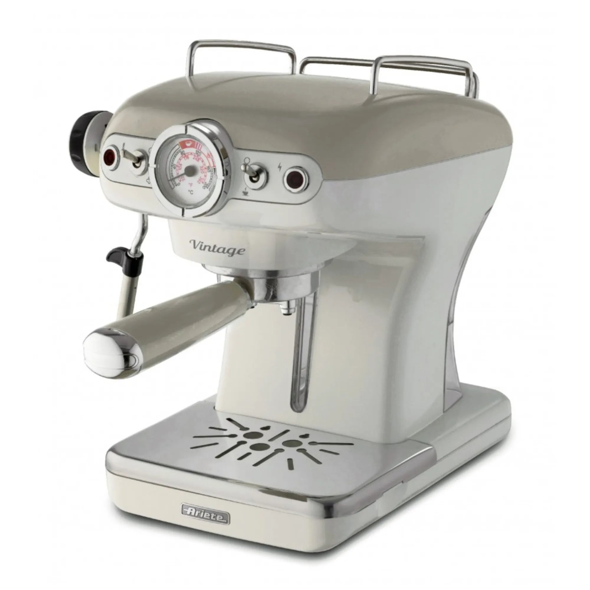 ARIETE kolbowy ekspres ciśnieniowy z linii Vintage beżowy - ND_1389/13