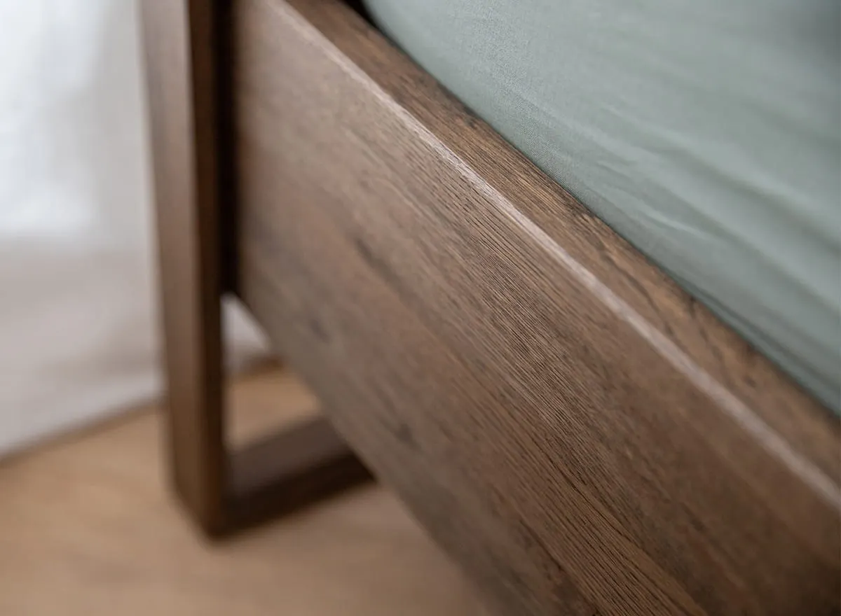 Łóżko dębowe 140x200 dąb dymiony Adria - PRHADRIA140X200DD