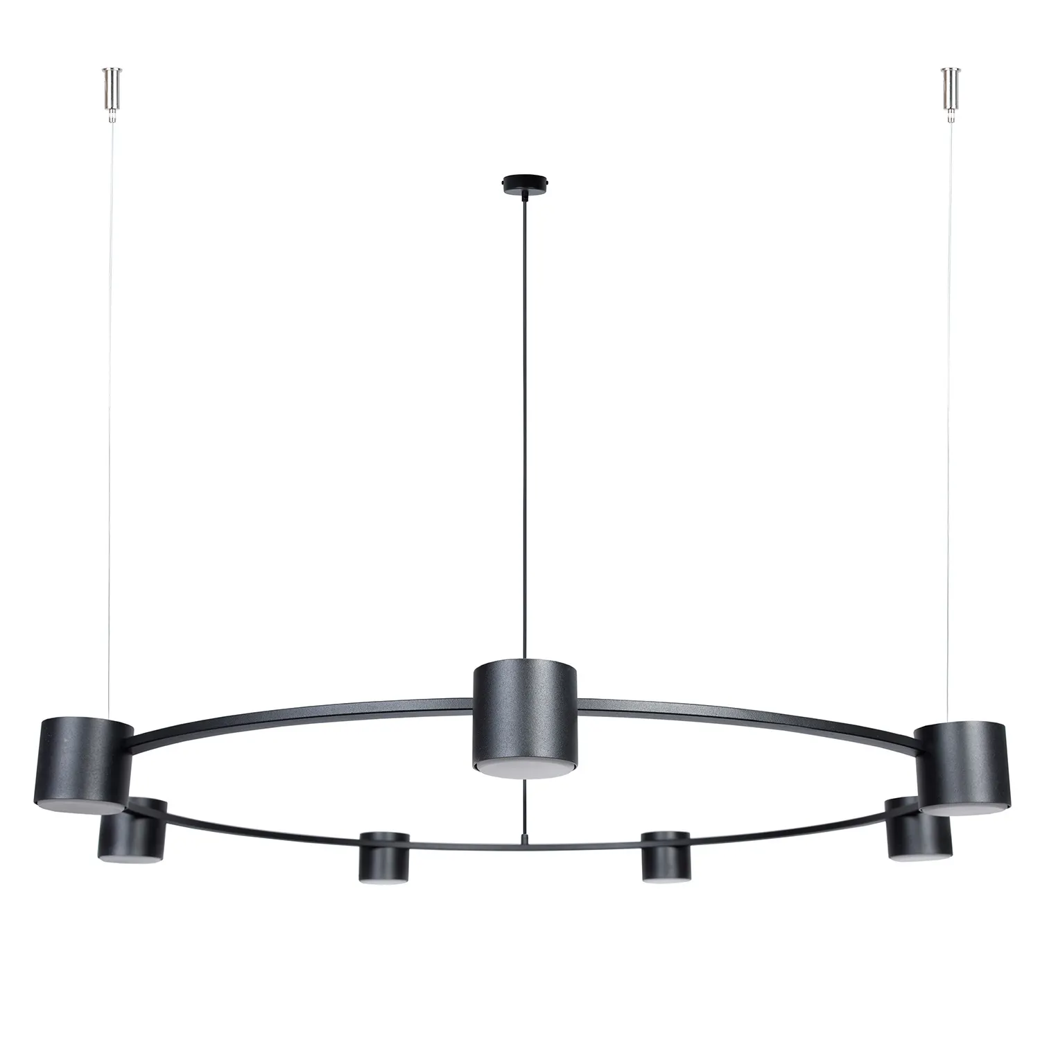 Lampa wisząca 7-punktowa KODO czarna Żyrandol, Lampa, Wentylator sufitowy, Urządzenie, Urządzenie elektryczne