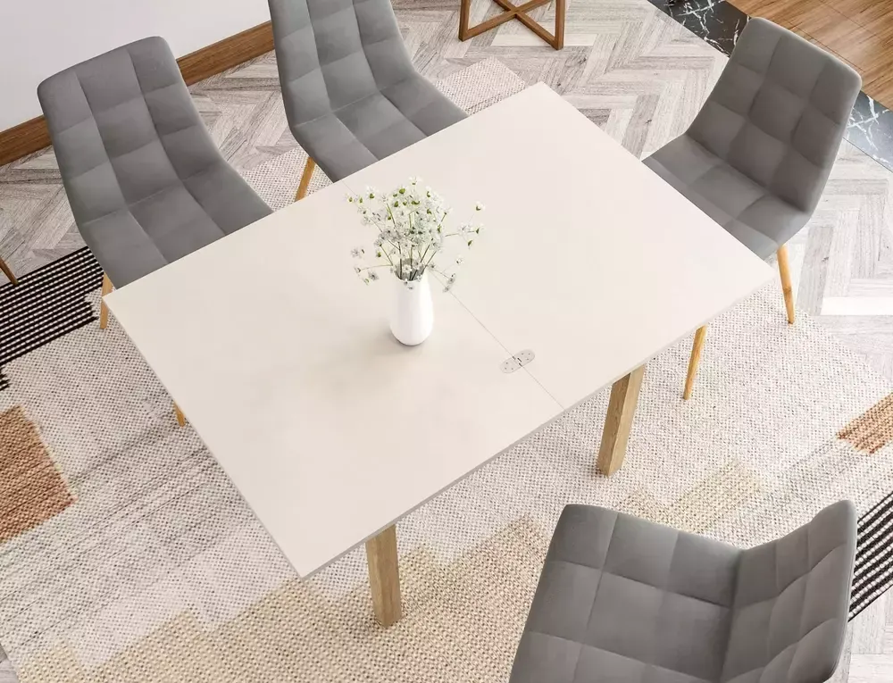 Stół rozkładany FLIP 60(120)x80 kaszmir/dąb cremona torro - FLIPKADCT60