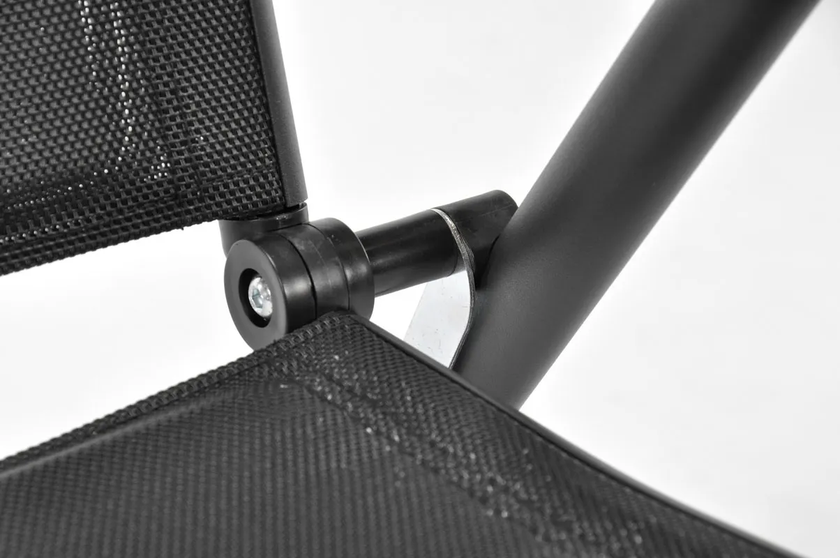 Krzesło ogrodowe składane MODENA aluminiowe czarne - FE5906948127692