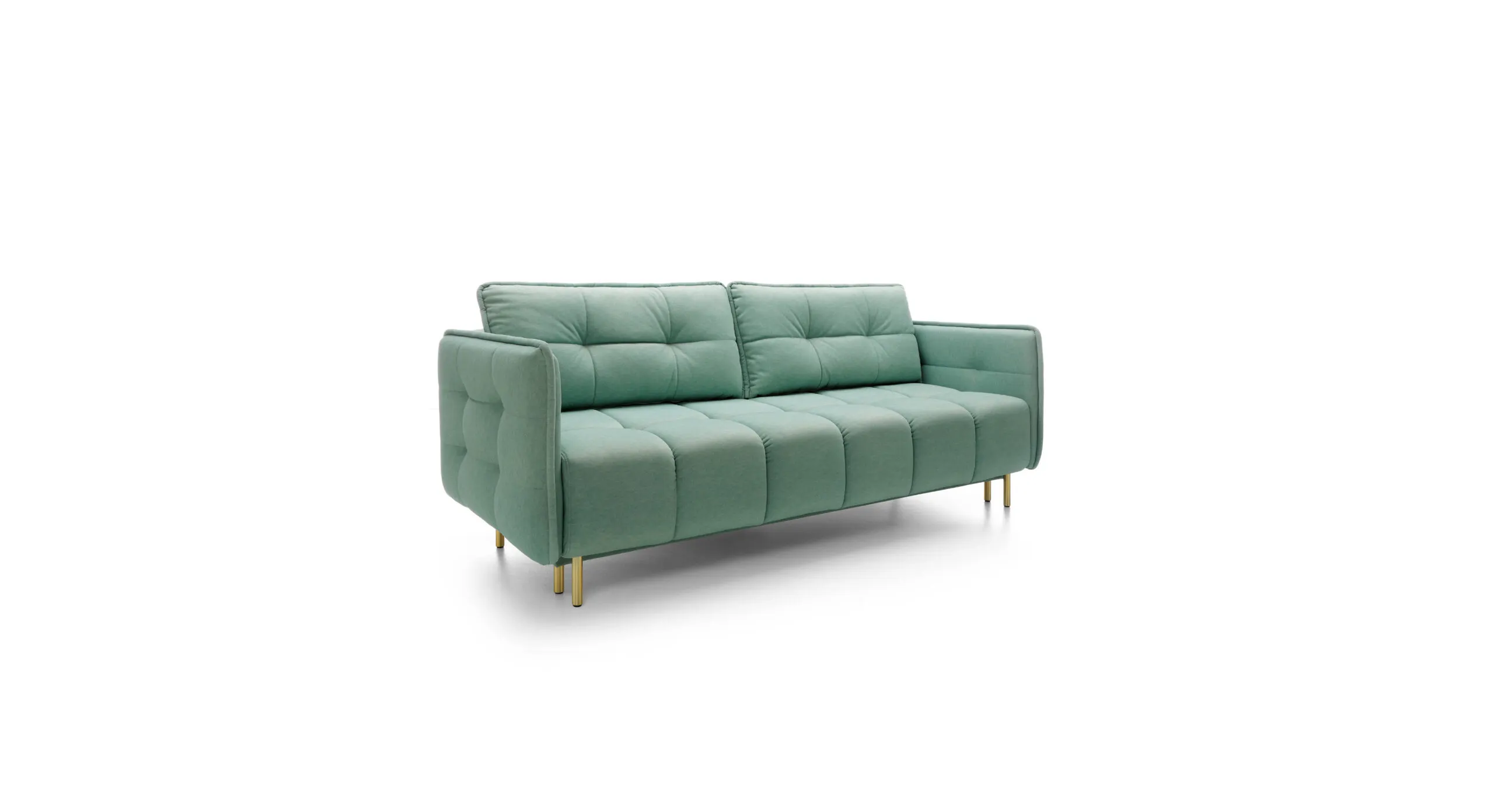 Sofa rozkładana CAVOLA GOLD funkcja spania - tkanina Castel 34 miętowy Sofa rozkładana CAVOLA GOLD funkcja spania - tkanina Castel 34 miętowy
