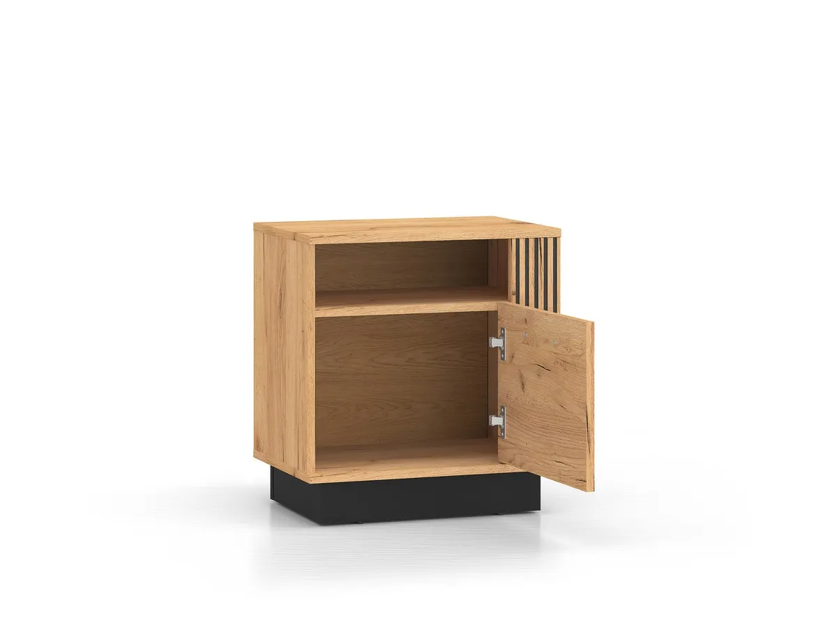 Szafka nocna 1-drzwiowa URSO 09 craft złoty-czarny - 1URSO09-001