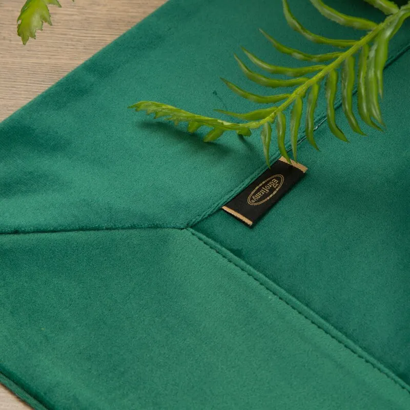 OBRUS VELVET 145 X 180 CM CIEMNOZIELONY - EU_421131