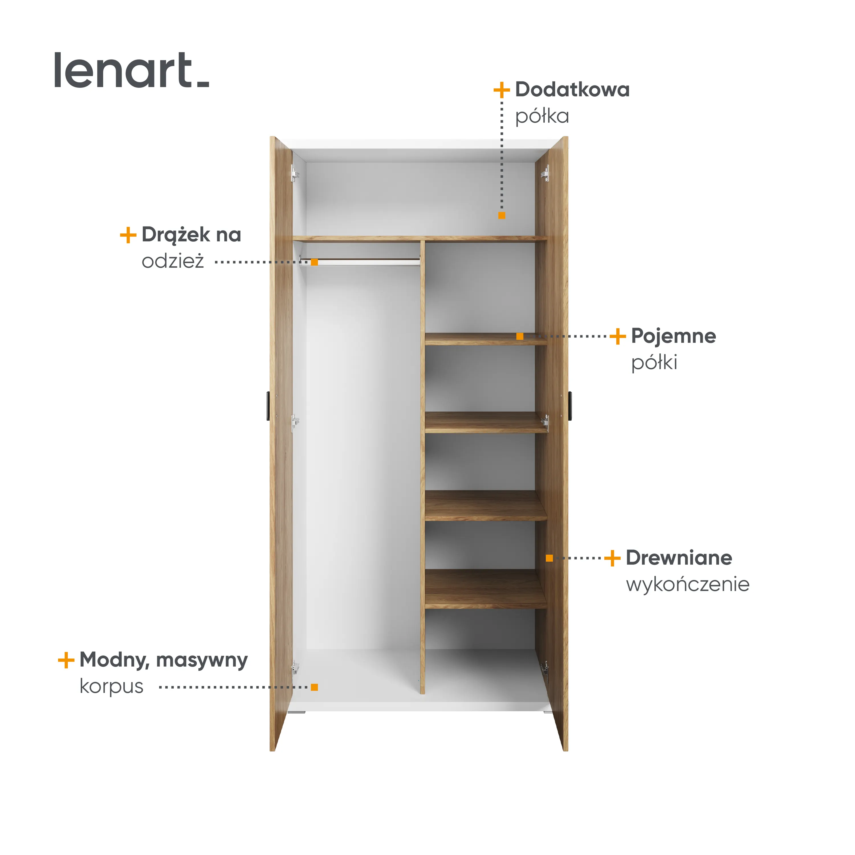 Szafa 2-drzwiowa Simi MS-02 100cm - MS2BH