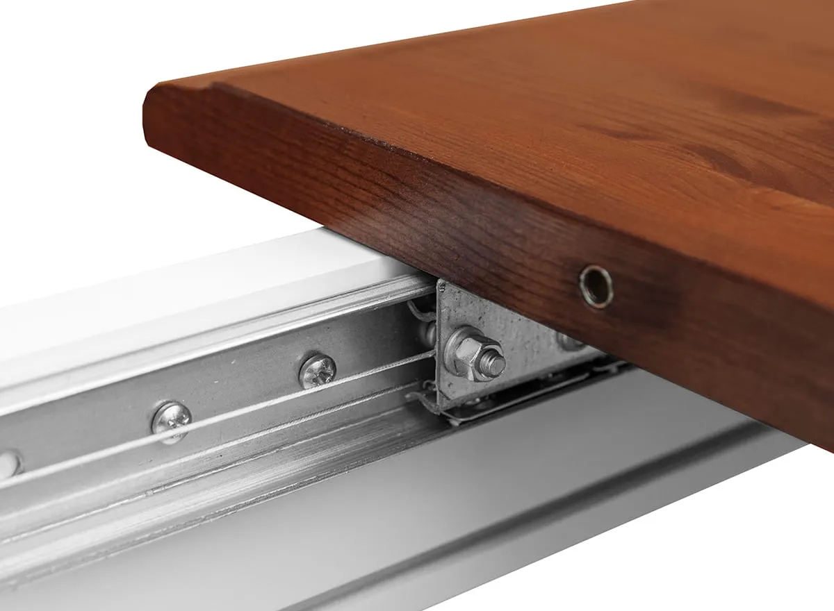 Stół sosnowy rozkładany BELLUNO ELEGANTE 93x(150-197) biały-orzech - PL022B/O