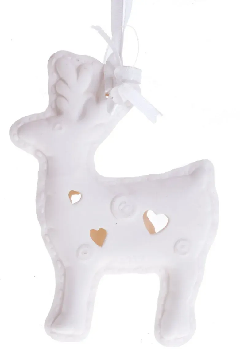 Zawieszka ceramiczna RENIFER biały