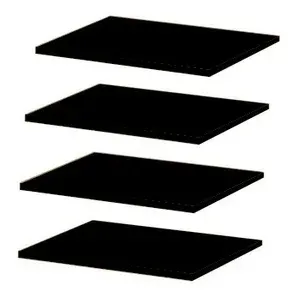 Zestaw 4 sztuk półek do szafy SANDBOX - czarne