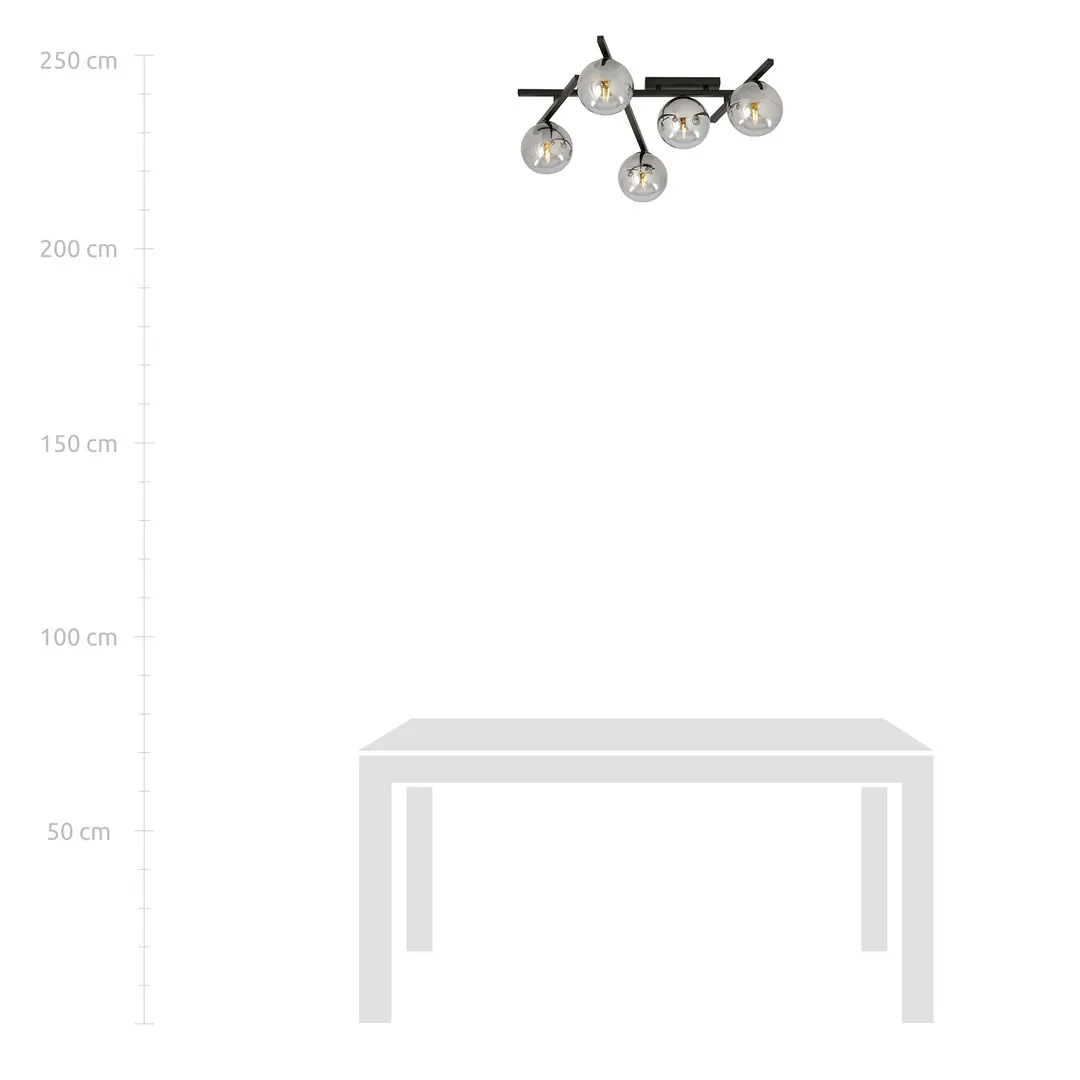 Lampa sufitowa SMART Czarny 1104/5 - 1104/5