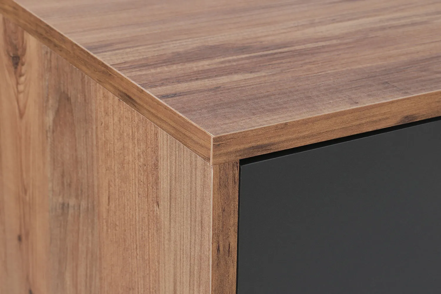 Komoda 2-drzwiowa z 2 szufladami CORDOBA orzech antracyt - ASI_854KLN3907