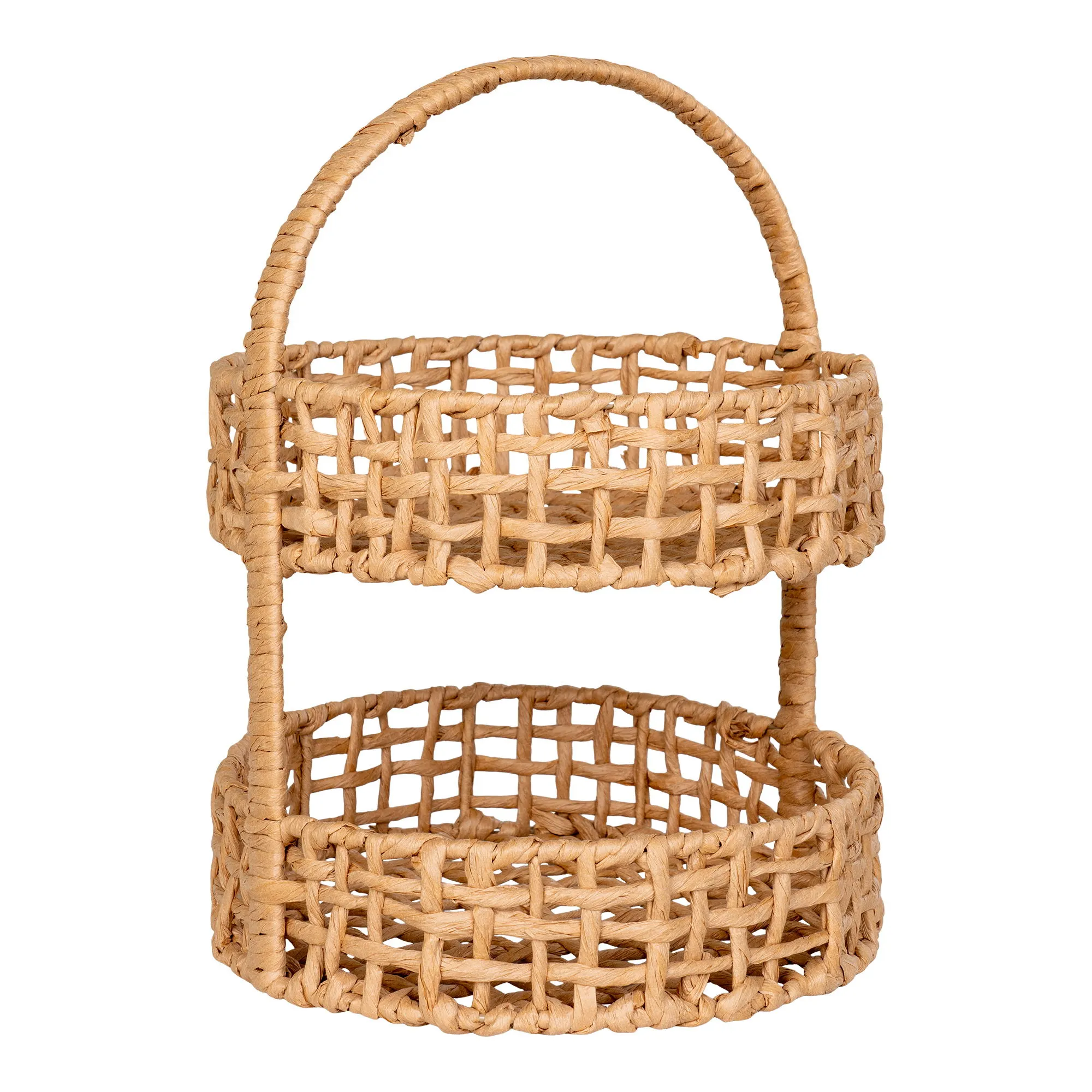 Taca do serwowania ANADIA fi29x39 cm papier metal naturalna - 4401540