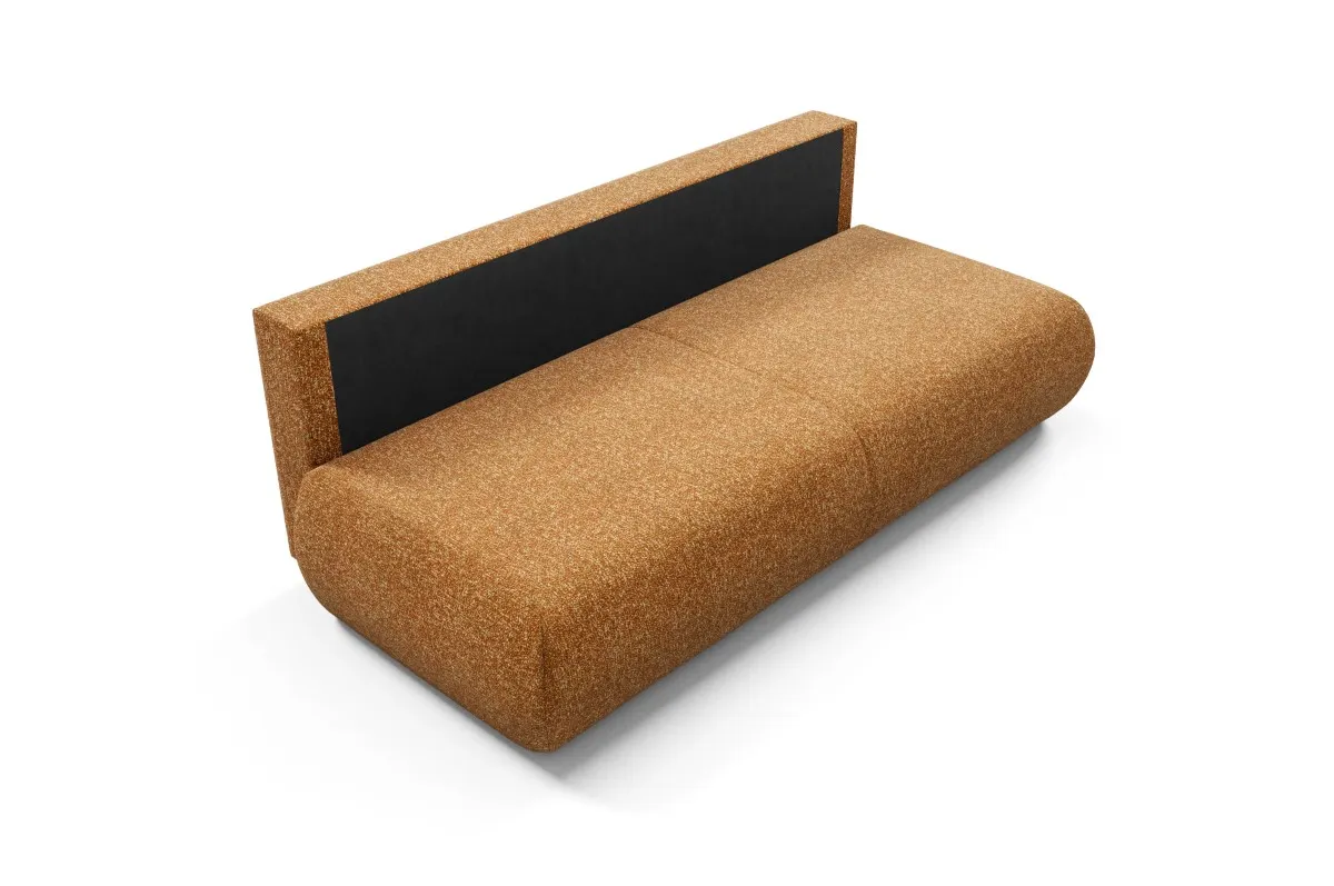 Sofa rozkładana z pojemnikiem PUENTE 214 cm rdzawa