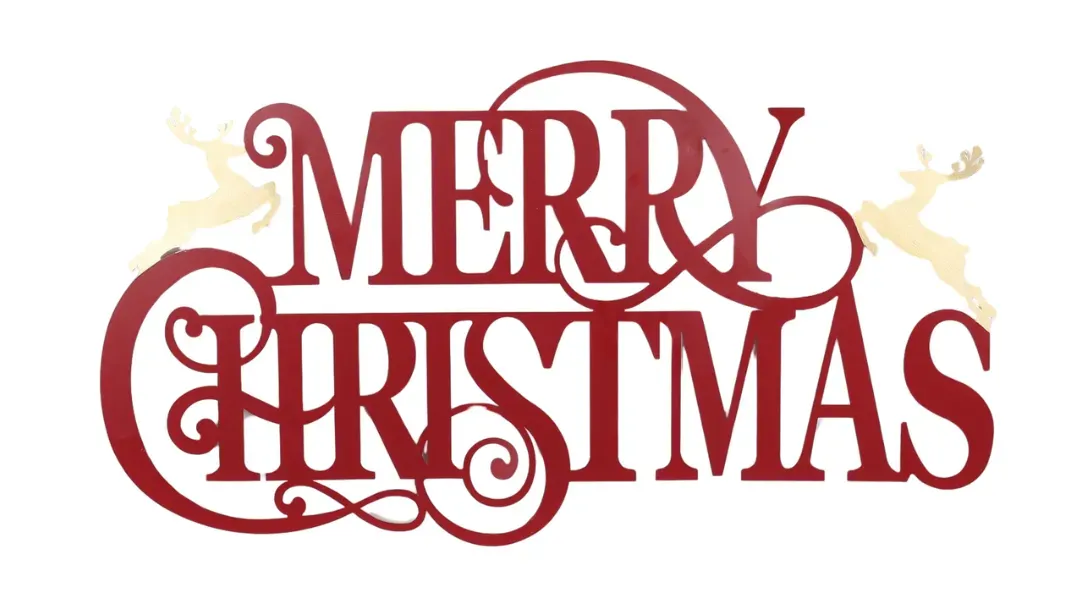 Napis metalowy "MERRY CHRISTMAS" 1581 czerwony Napis metalowy "MERRY CHRISTMAS" 1581 czerwony