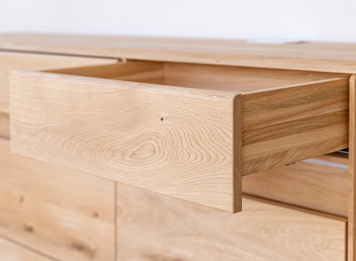 Komoda drewniana DIVISIONE oświetlenie led 183 cm dąb olejowany - ZIDIV06