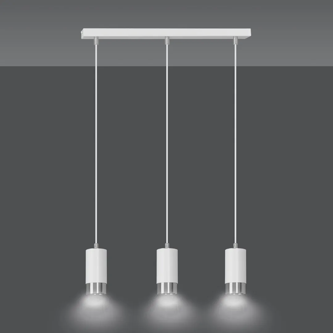 Lampa wisząca FUMIKO Biały/Chrom 814/3 - 814/3
