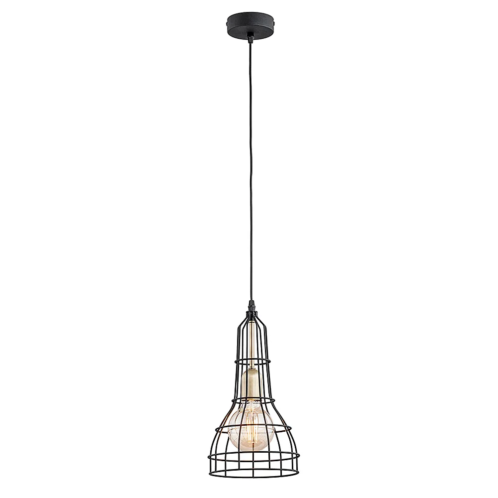 Lampa wisząca LONG czarna ze złotymi elementami 110x18cm