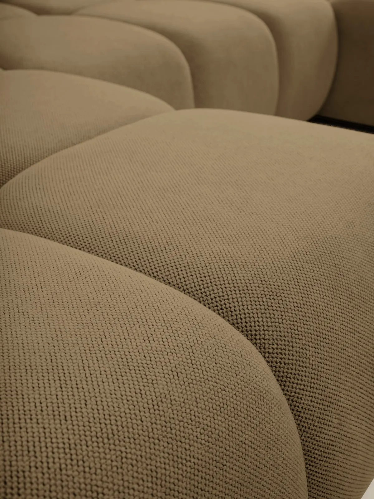 Narożnik rozkładany z pojemnikiem SOHO U CURIO 395 cm pikowany brązowy - SOHO_NAR_CURIO20_U