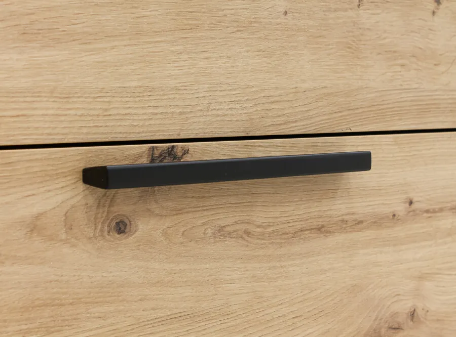 Komoda z szufladami XENA 90x90x50 efekt dębu/czarna - BAN_XEN-2