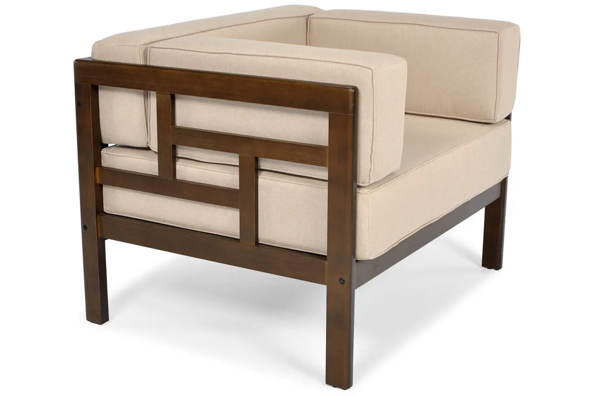 Fotel ogrodowy EDEN - brązowy, beżowy - FE5906948124967