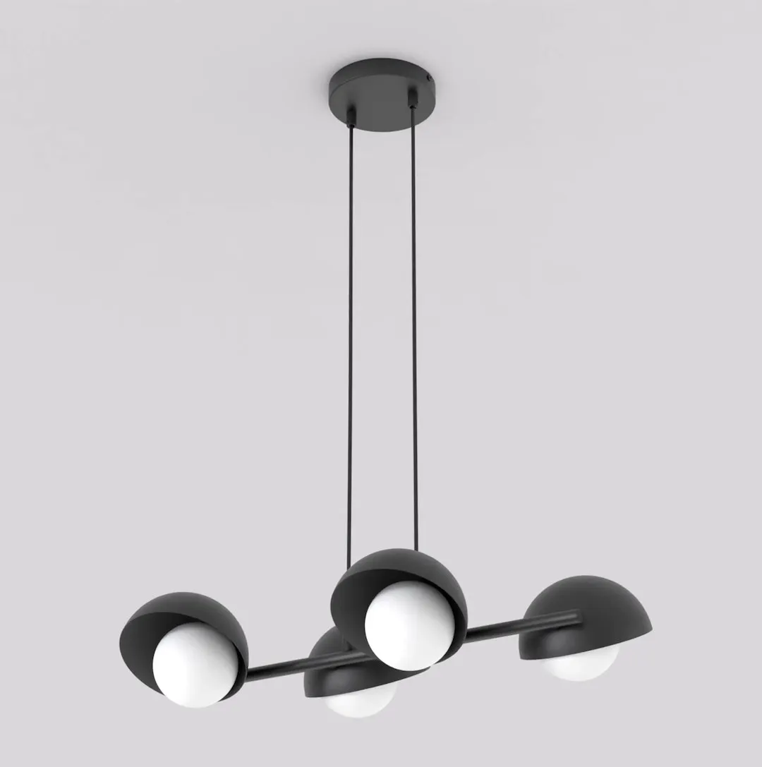 Lampa wisząca metalowa BOOM 4 czarna — zdjęcie 3