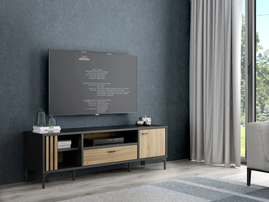 Szafka RTV JOAKIMIS Dąb Mauvella JMXT131-M637 FORTE — zdjęcie 3