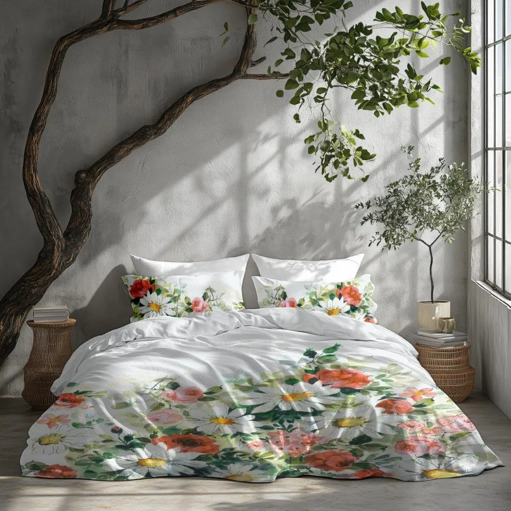 Pościel komplet 160x200+2x70x80 NOBILE 017 satyna bawełaniana fotoprint wielokolorowy - FARO_31228