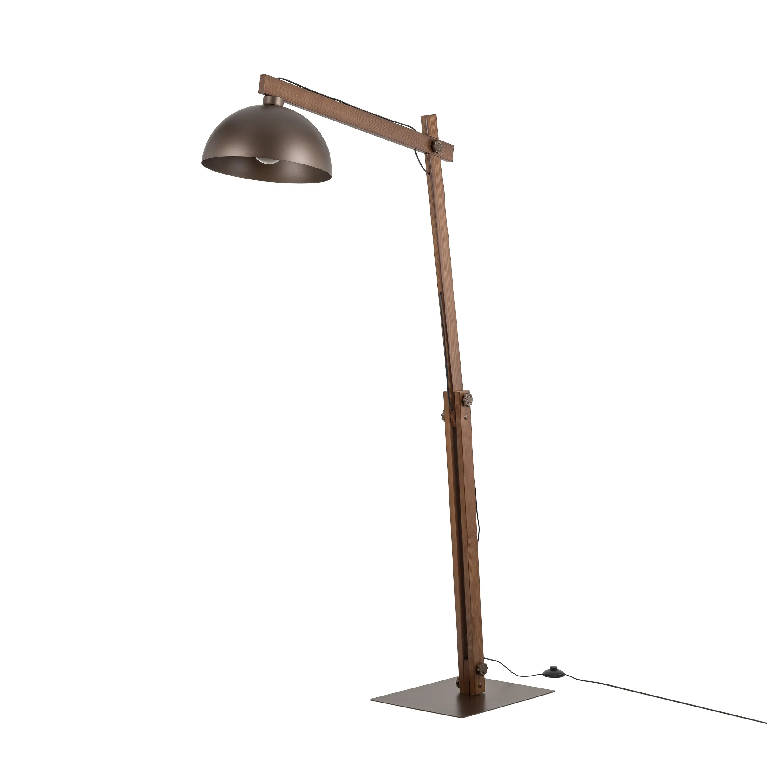 Lampa podłogowa OSLO ciemny orzech brązowa 180x80x35cm