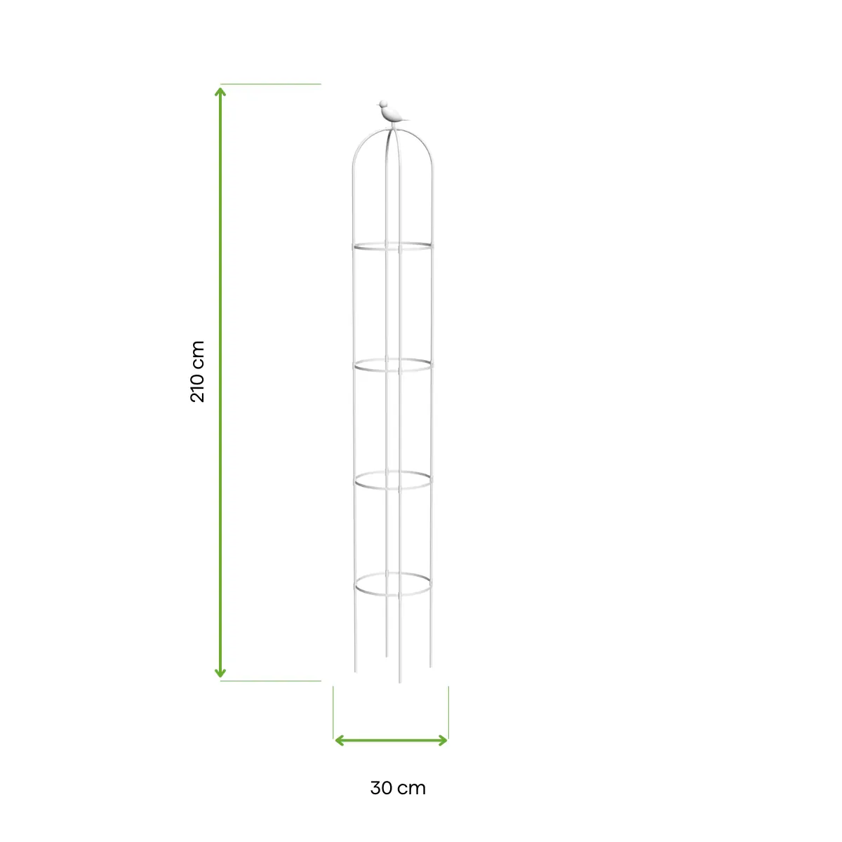 Metalowa pergola na róże CULTIVO 210 cm biała - FG006757