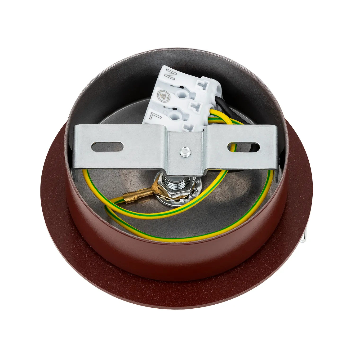 Kinkiet / Plafon FABIO brązowy biało-brązowy marmur 16x12cm - 8455