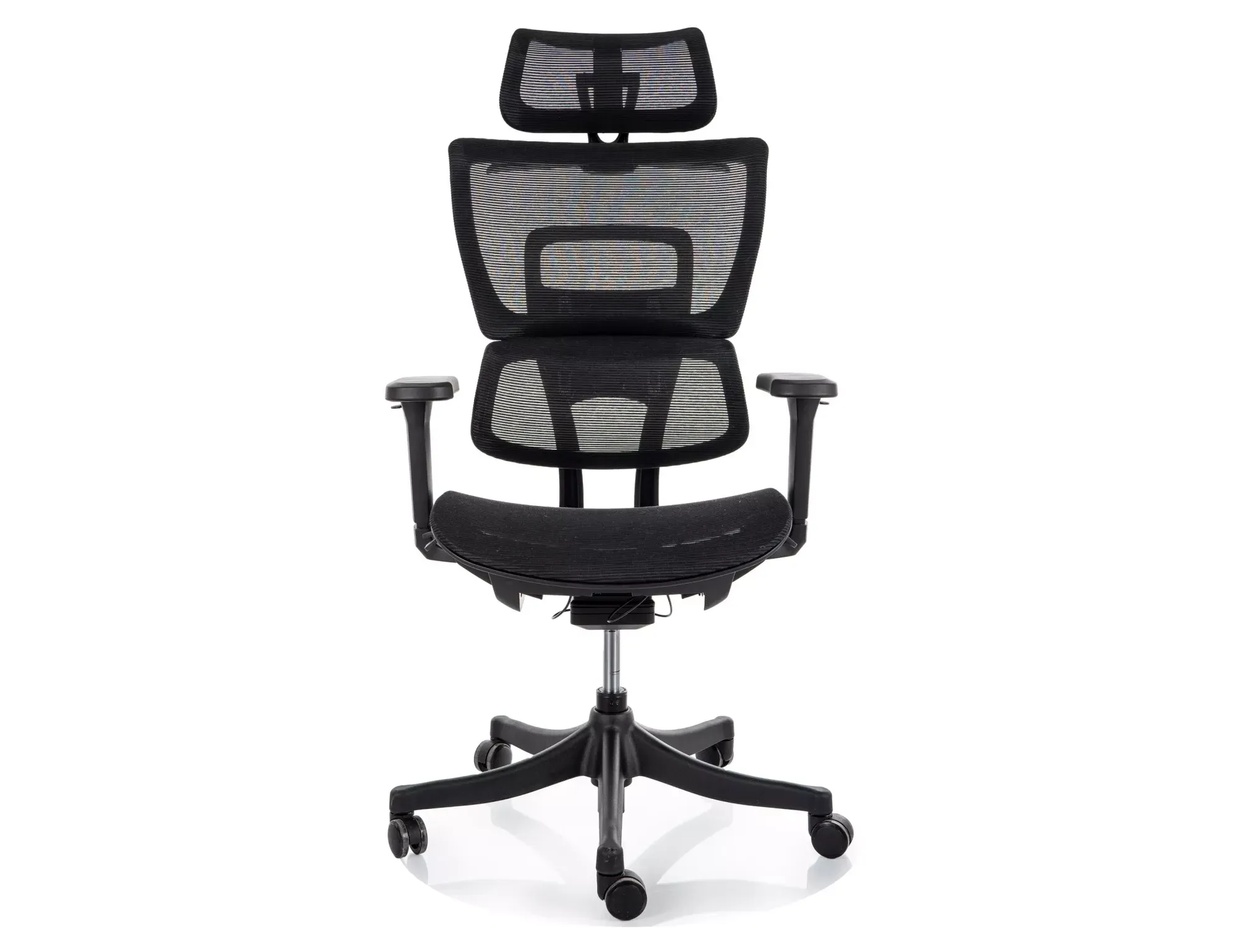 Fotel biurowy obrotowy Q-080M ergonomiczny czarny - OBRQ080MC