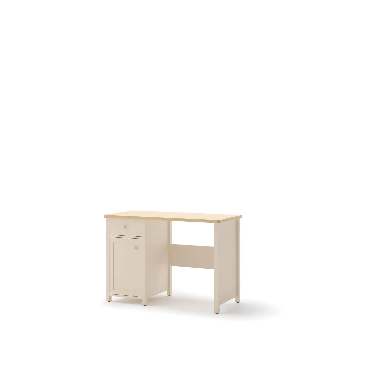 Biurko z szafką i szufladą STORY 03 beż piaskowy dąb vincenza bielony Meble, Tabela, Biurko, Komputer, Recepcja