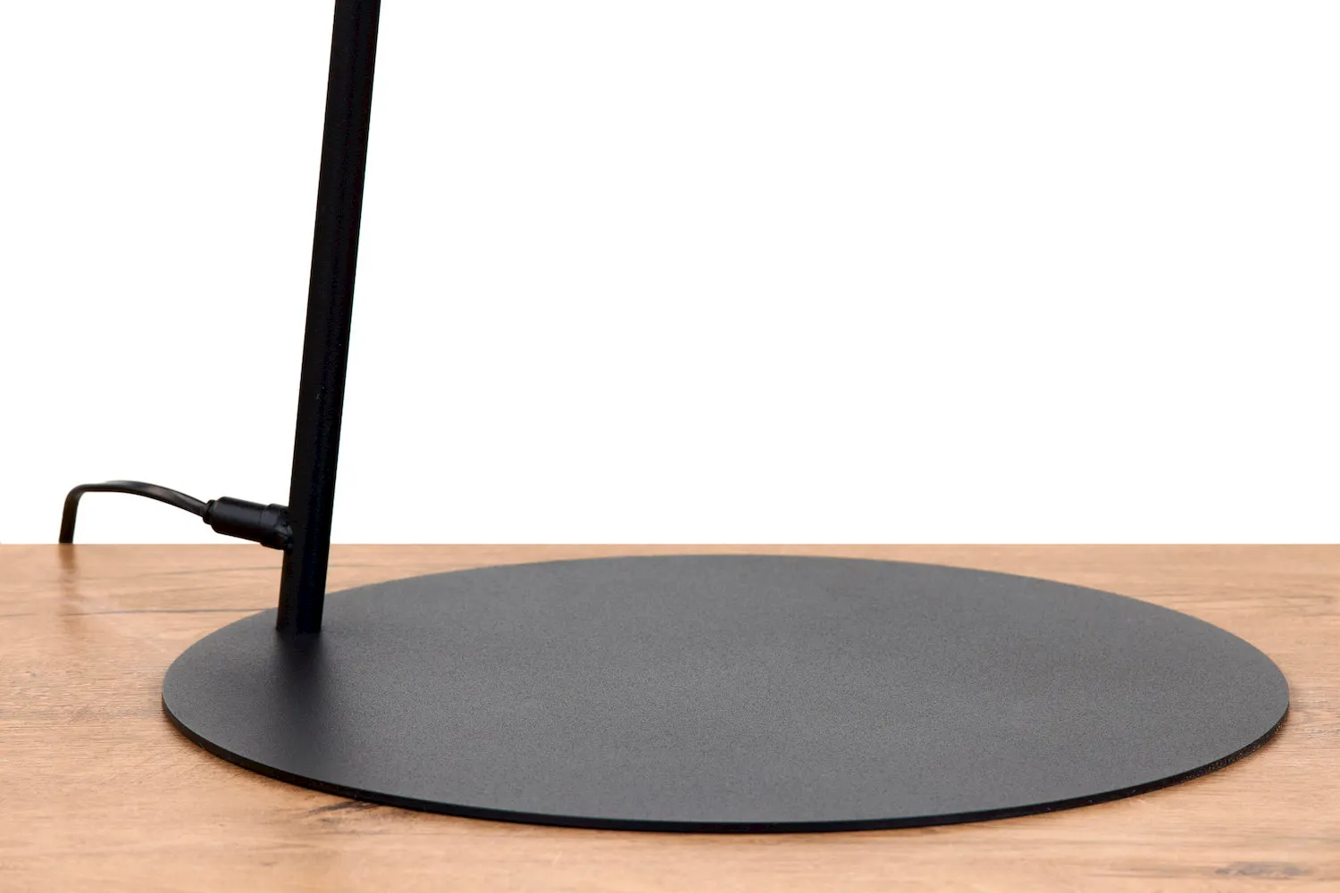 lamp, desk lamp, metal, black, circular base