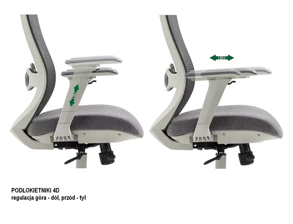 Fotel obrotowy ergonomiczny ERGON z zagłówkiem czarny - OBRERGONC