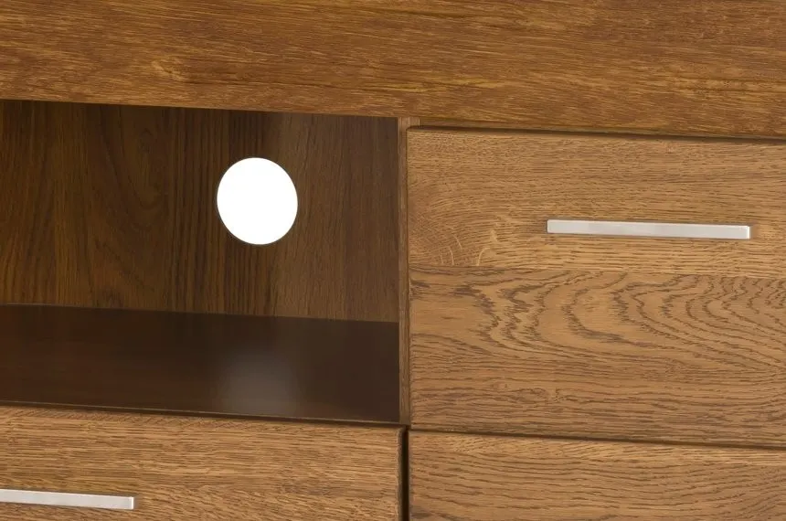 Szafka 1-drzwiowa z szufladą RTV VELVET 24 drewniana dąb rustical 111x58x42cm - TH-100-0627