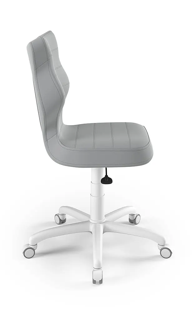 Krzesło młodzieżowe Petit biały Velvet 03 rozmiar 6 - NA-A-6-A-A-VT03