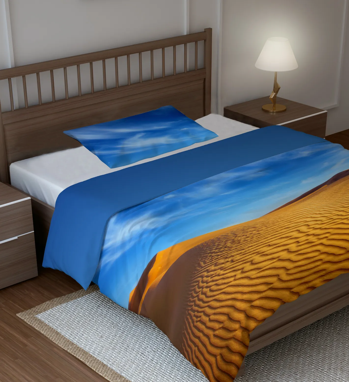 Pościel młodzieżowa komplet PUSTYNIA 160X200+70X80 wielokolorowy Meble, Łóżko, Lampa, Projektowanie wnętrz, Prześcieradło