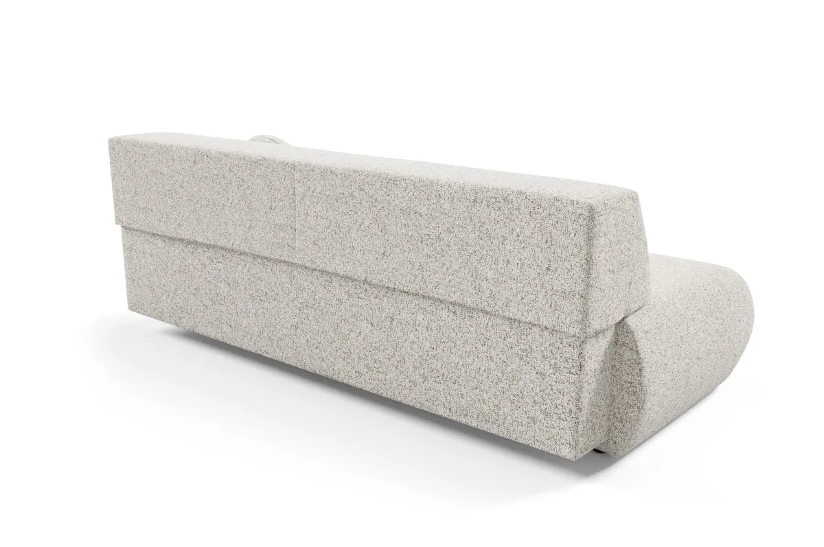 Sofa rozkładana z pojemnikiem PUENTE 214 cm beżowa
