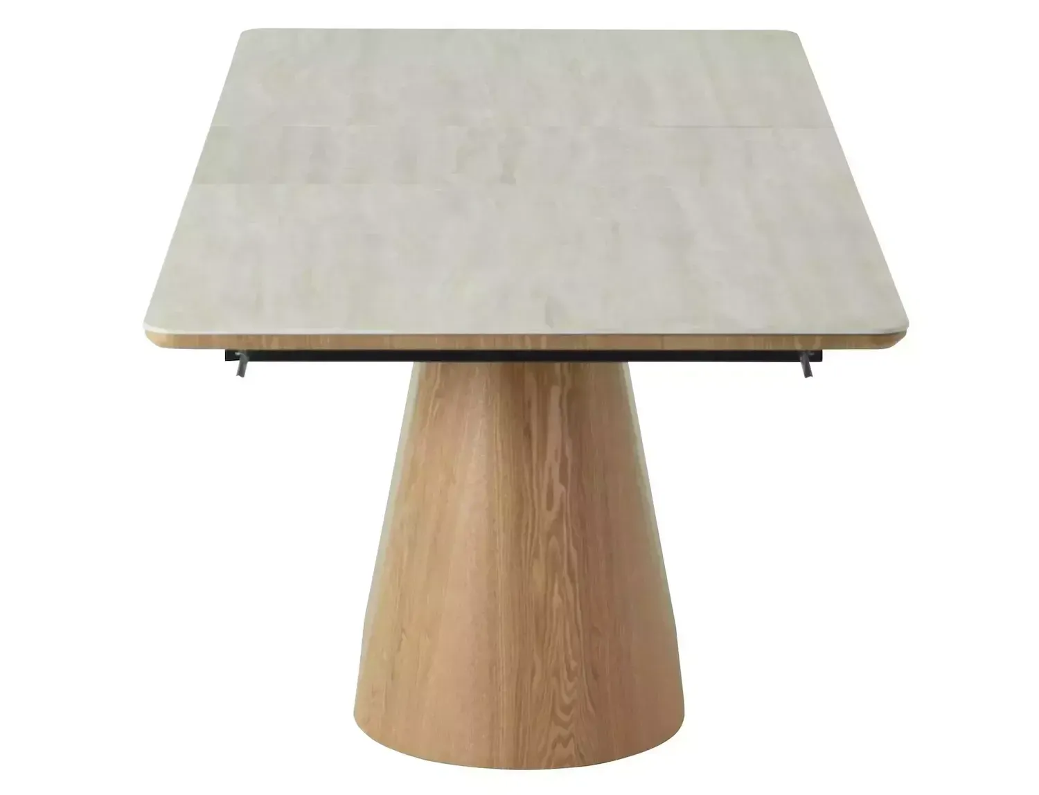 Stół rozkładany ceramiczny MONACO 90x160(200) travertine beż mat stelaż dąb - MONACOSZTRC160